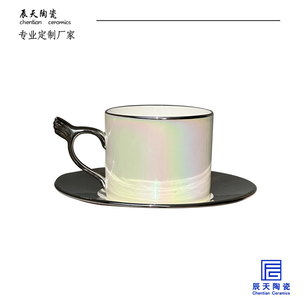 <b>客戶定制 鐳射陶瓷帶碟咖啡杯</b>